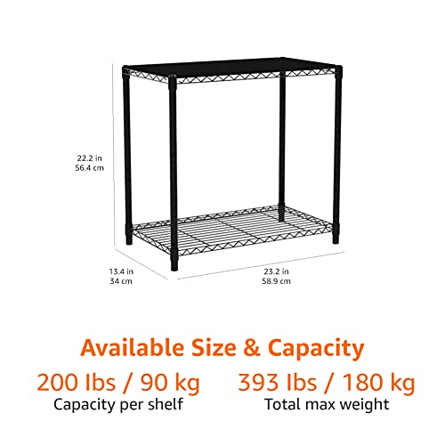 Amazon Basics 2-Shelf Stackable Storage, 13.3" D x 23.2" W - Image 4