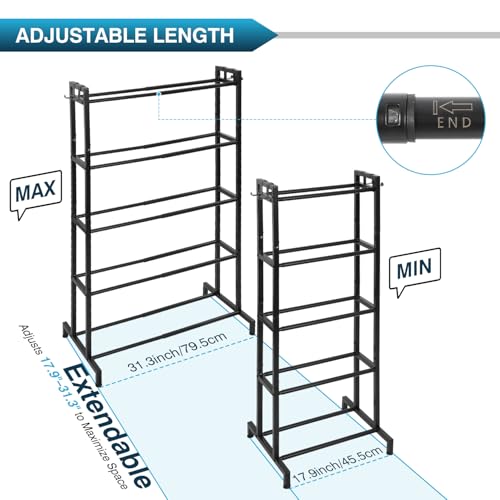 IRONWALLS 3D Printer Filament Rack with Wheel, 5 Tier, 51" Tall - Image 4