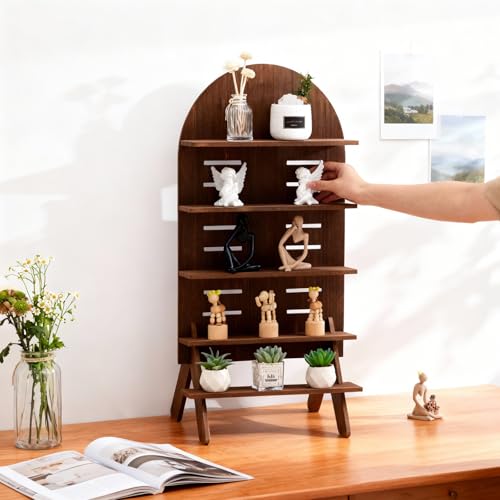 Blulu 5-Tier Wooden Display Shelf for Vendors 31.5 x 16 Inch Tall - Image 7