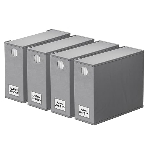 SpaceAid 4 Pack Bed Sheet Organizers and Storage - Image 2