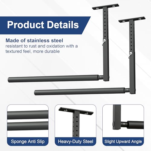 Stainless Steel Ceiling Storage Rack, 10"-18" Height Adjustable - Image 5
