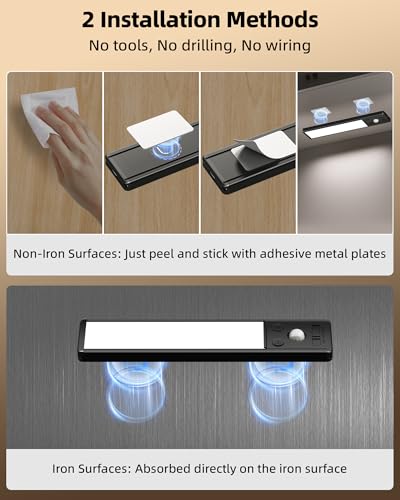 EZVALO 8" Under Cabinet Lighting, 2400mAh USB-C Rechargeable - Image 7