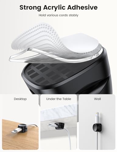 Lamicall 6Pack Cord Organizer, [1s Lock] Spring Cable Holder - Image 5
