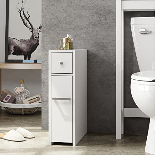 Spirich Slim Bathroom Storage Cabinet with Toilet Paper Holder - Image 5