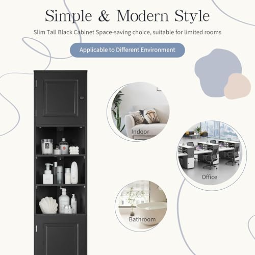 Favfurish Corner Bathroom Cabinet with Adjustable Shelves, 2 - Image 5