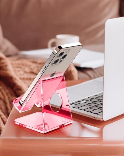 TOPGO Acrylic Cell Phone Stand, Clear Phone Holder for Office - Image 8