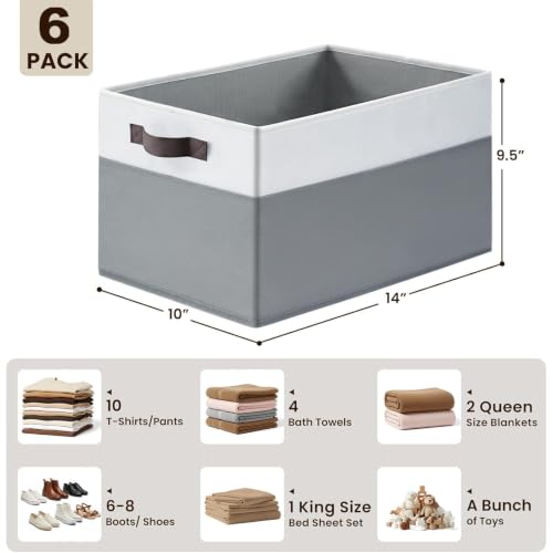 Closet Organizers and Storage Baskets - 6 Pack Shelf - Image 3