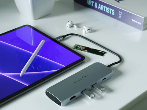 Satechi Hybrid USB-C Multiport Adapter, M.2 SATA SSD Enclosure - Image 6