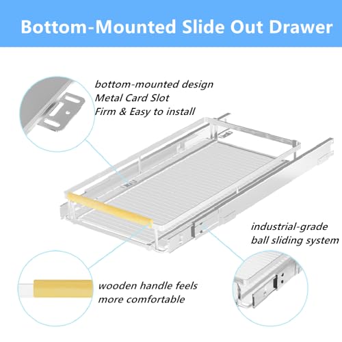Pull Out Cabinet Organizer 2Pack, Heavy Duty Slide Out - Image 5