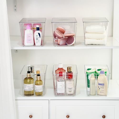 Vtopmart 8 Pack Clear Stackable Storage Bins with Lids - Image 6