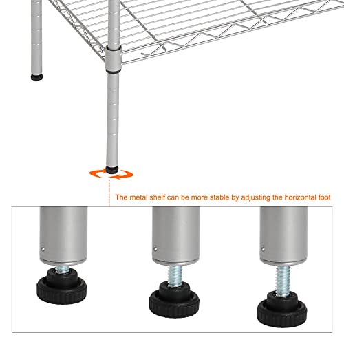 Karl home 5 Tier Wire Shelving Unit Height Adjustable Storage - Image 5