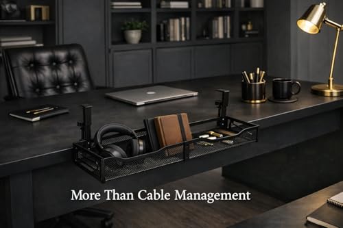 Under Desk Cable Management Tray – 25” Metal Cable | Home Organization - Image 8