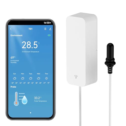 Smart Thermometer Hygrometer with Probe, WiFi Aquarium - Image 1