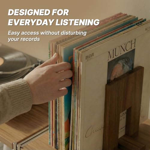 Adjustable Vinyl Record Holder to Keep Records Upright, Holds - Image 6