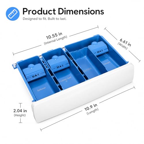 WH42X34717 Washer Dispenser Drawer Assembly for GE | Home Organization - Image 3