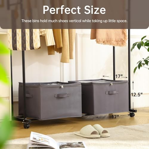 INSTY 2 Pack Shoe Organizer for Closet, Fits up to 3 | All Products - Image 3