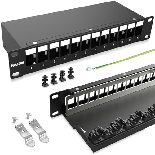Patch Panel 12 Port Blank Network Patch Panel with Cable - Image 2