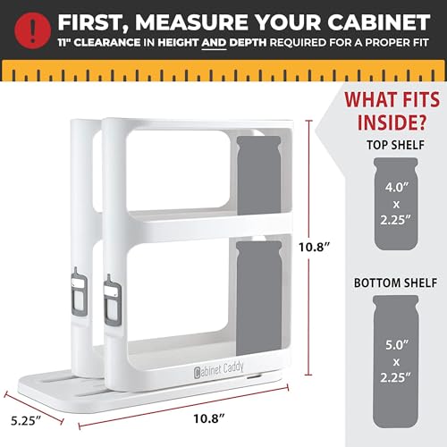 Cabinet Caddy Spice Rack Organizer for Cabinet, Pull & Rotate - Image 3