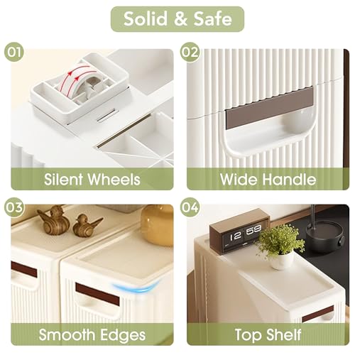 Narrow Bathroom Storage Cabinet with 5 Drawers, 7.5- | All Products - Image 6