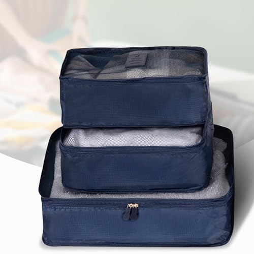 Packing Cubes 3 Set Travel Organizer Bags Mesh Packing - Image 2
