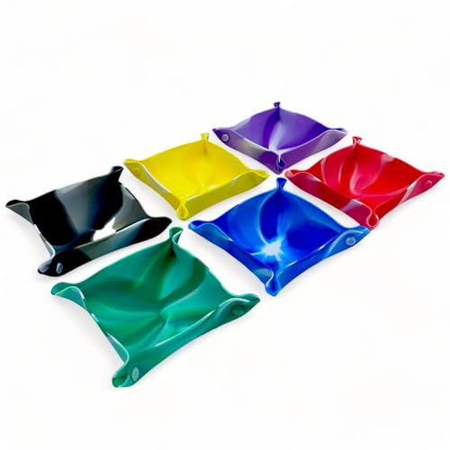 Board Game Token Trays, 6-Pack Folding Silicone Swirl Color Bowls - Image 5