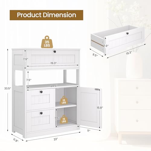 Bathroom Cabinet, Modern Bathroom Floor Storage Cabinet - Image 4