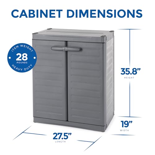 Gracious Living MaxIt 2-Shelf Lockable Utility Storage - Image 4
