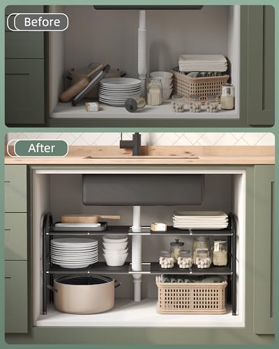 Under Sink Organizers and Storage,Expandable under cabinet - Image 7