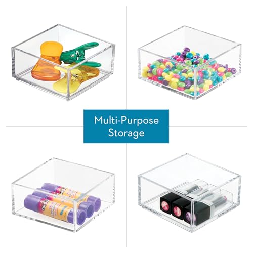 iDesign Clarity Plastic Drawer Organizer, Clear, X-S | All Products - Image 4