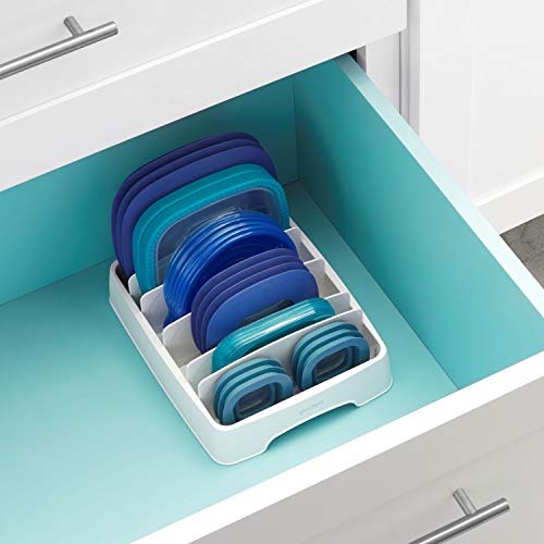 YouCopia StoraLid Food Container Lid Organizer, Small, White - Image 3
