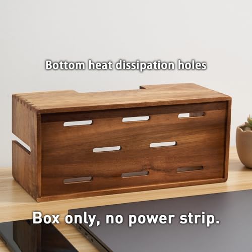 LiTY Acacia Wood Cable Management Box, Wooden Cord H | All Products - Image 5