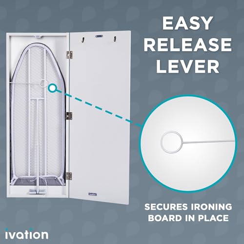 Ivation Wall Mount Swivel Ironing Board Cabinet, Fold Down - Image 5