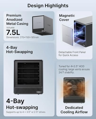 ACEMAGIC NAS Mini PC N3A 4-Bay Desktop Network Attac | All Products - Image 4