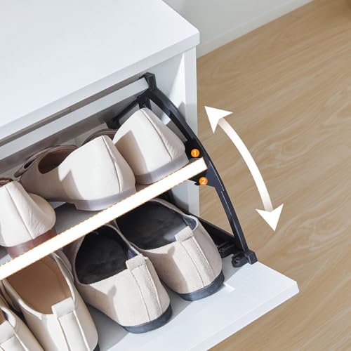 HOOBRO Shoe Bench with Storage, Shoe Storage Bench with 2 - Image 6