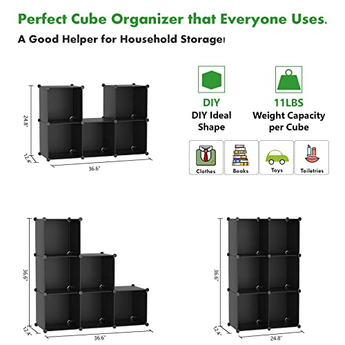 C&AHOME 6-Cube Storage Organizer Cube Shelf Closet Storage - Image 4
