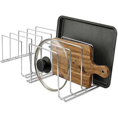 Stock Your Home Kitchen Cabinet Organizer, Chrome (2 Pack) Steel - Image 2