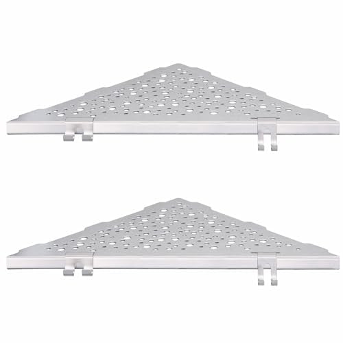 WELLUP Shower Shelf Brushed Nickel 2 Pack,Corner Shower Shelf - Image 2