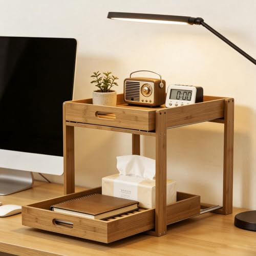Bamboo Under Bathroom Sink Organizer - 2-Tier Pull O | All Products - Image 5