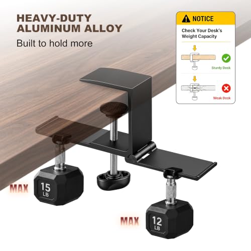 Multi-Purpose Clamp-on Under Desk Hook, Heavy Duty Backpack Hook - Image 6