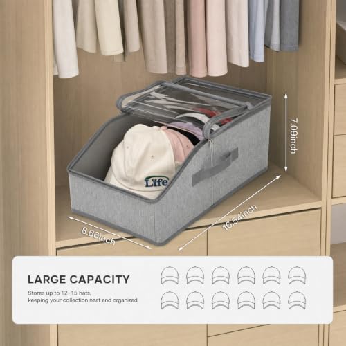 ZJKCXZEPNOV Hat Organizer for Baseball Caps, Clear Window - Image 7