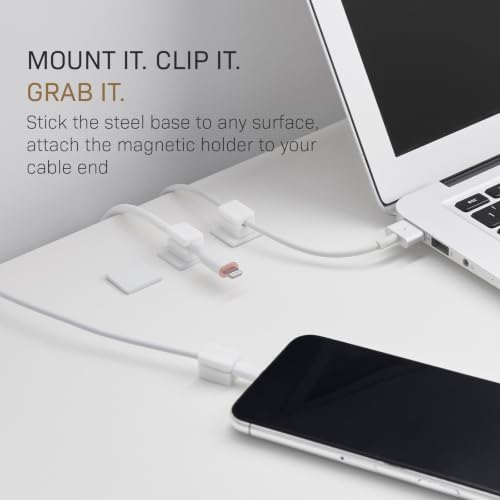 YAMAZAKI Home Smart Magnetic Cable Holders – Set of 5 Adhesive - Image 5