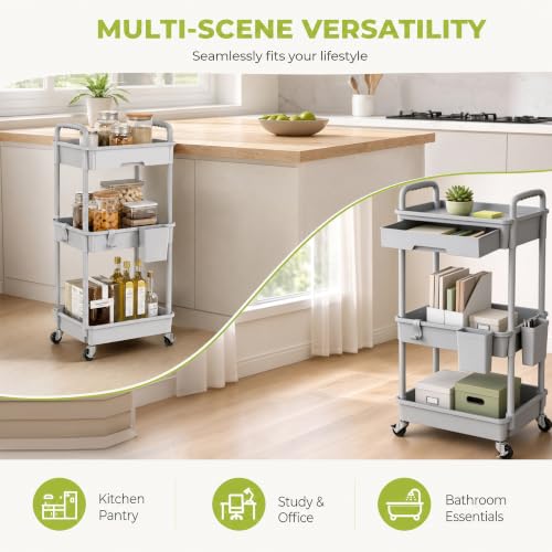 Sorgion 3 Tier Rolling Cart Organizer,Laundry Room B | All Products - Image 6