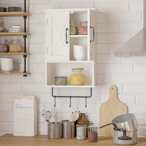 ChooChoo Small Medicine Cabinet with Towel Bar, Hanging Storage - Image 5