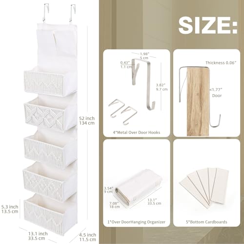 ANTIS'S HOME Over the Door Organizer Macrame Boho Nu | All Products - Image 7