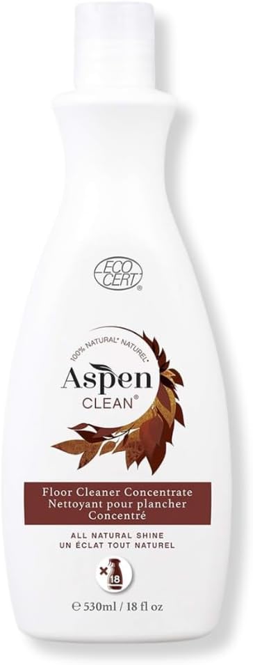 AspenClean Natural Floor Cleaner Concentrate | Makes 18 Bottles | EWG Verified | Safe for Tile, Wood & Laminate | 18 fl oz
