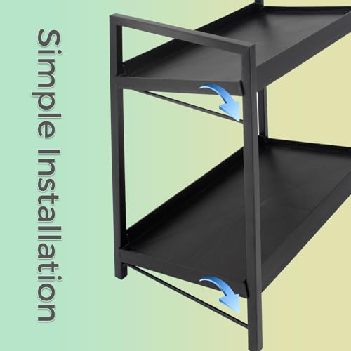 2-Tier Countertop Organizer, Storage Shelf for Bathroom-Black - Image 7
