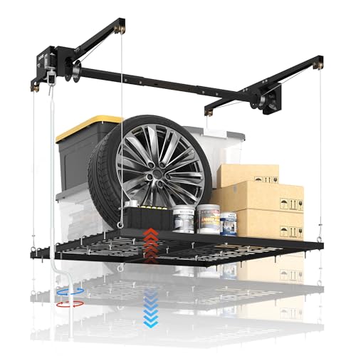 GarveeHome 4x4 ft, 350 lbs Heavy Duty Overhead Garage | Garage Storage - Image 8