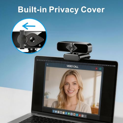 4K Webcam for Laptop/Desktop/Monitor with Privacy Cover - Image 6
