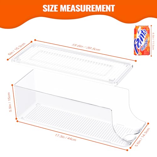 SCAVATA 2 Pack Soda Can Organizer for Refrigerator, Stackable - Image 6