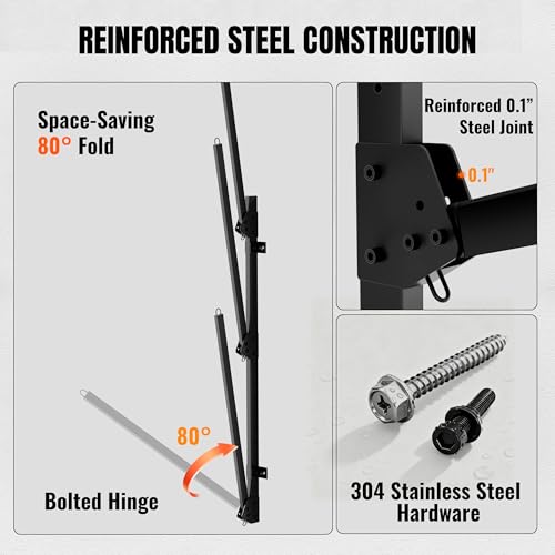 3-Tier Foldable Kayak Wall Mount Rack, 360 LBS Capacity - Image 5